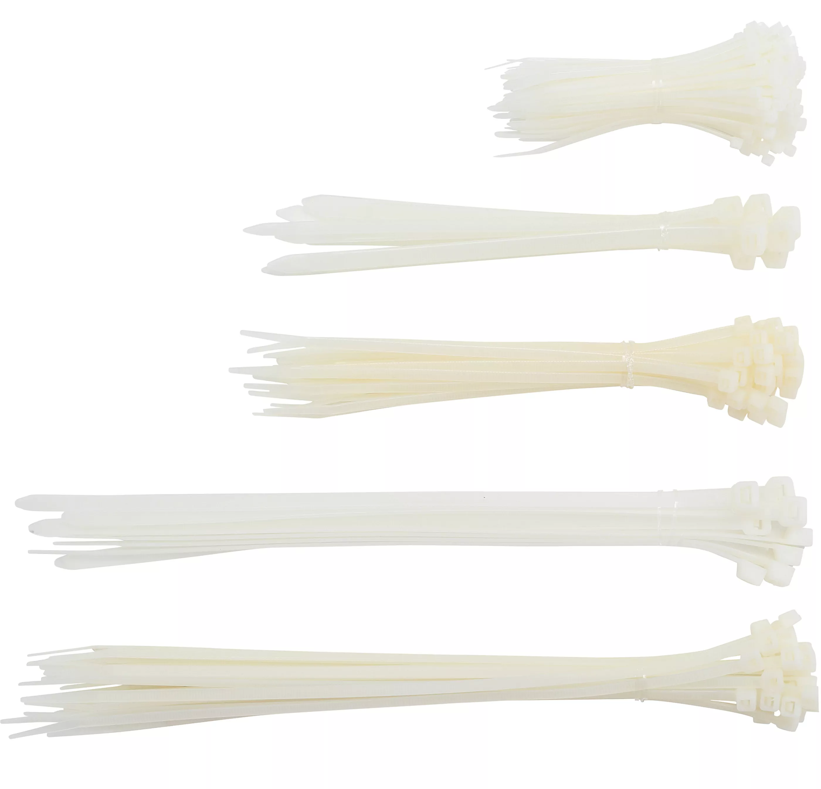 Kabelbinder-Sortiment | weiß | 100 - 300 mm | 250-tlg.