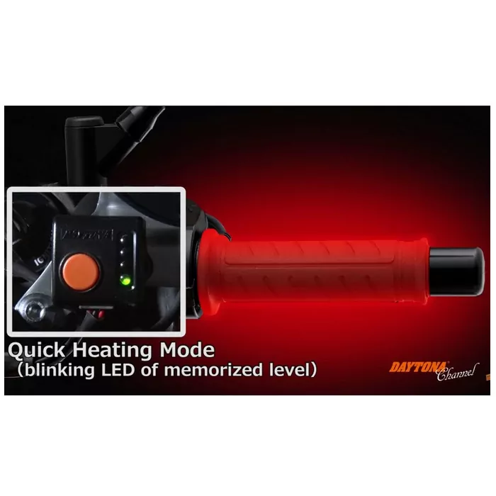 Heizgriffe "Daytona III" | Motorräder | 7/8"-22 mm L 125 mm | 4 fach verstellbar | offen