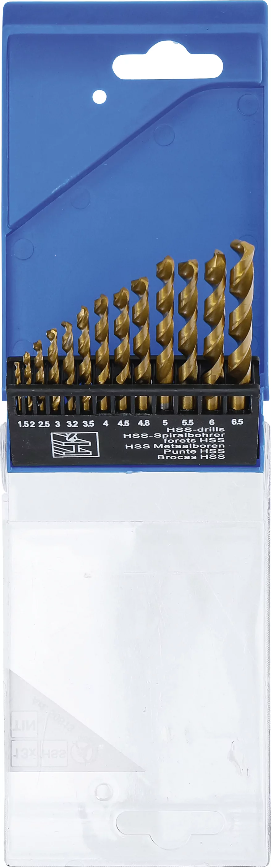 HSS-Spiralbohrer-Satz | titan-nitriert | 1,5 - 6,5 mm | 13-tlg.