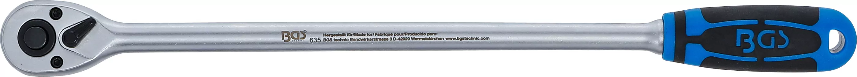 Umschaltknarre | extra lang | Abtrieb Außenvierkant 6,3 mm (1/4") | 300 mm