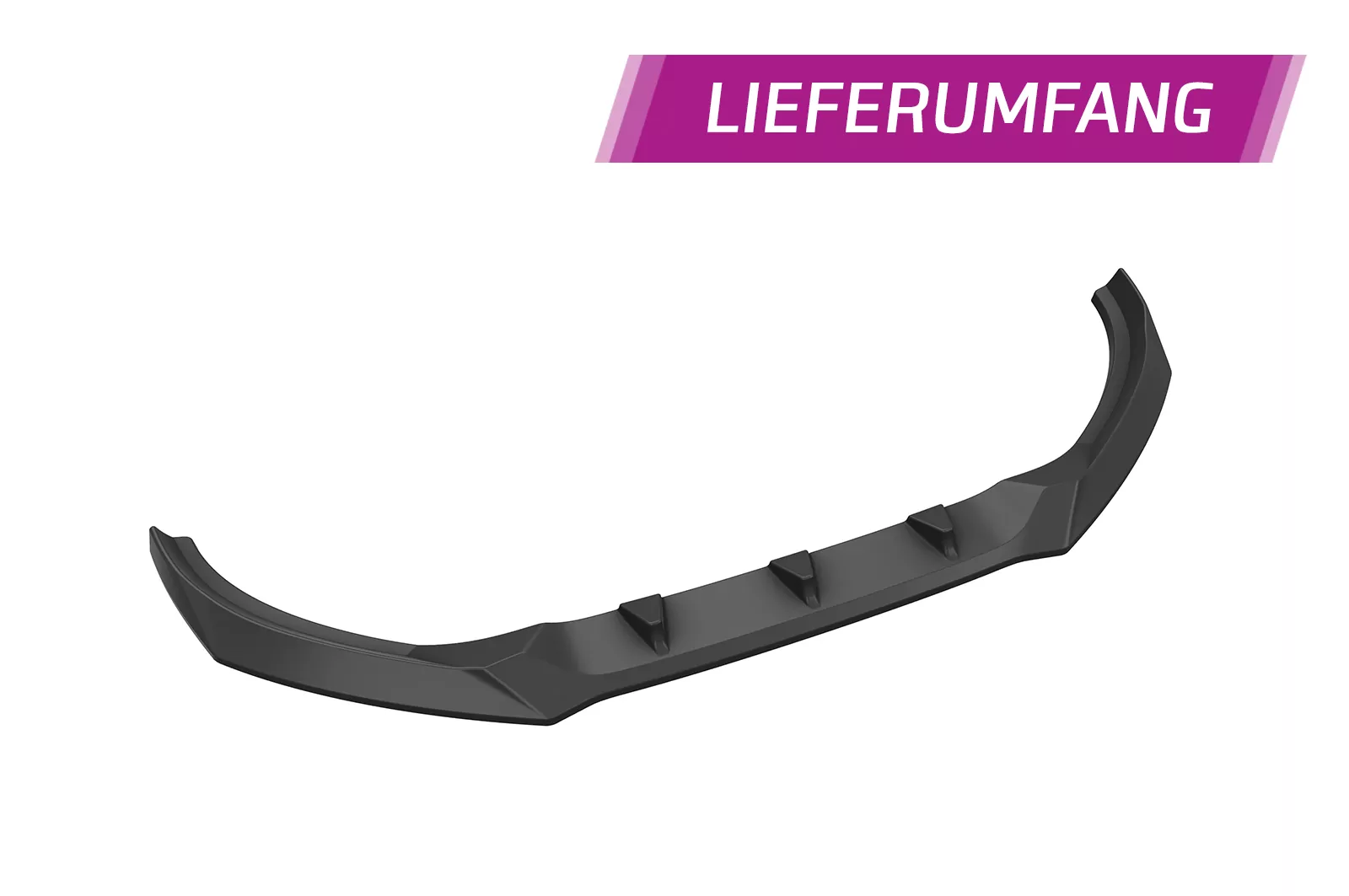 Cup-Spoilerlippe mit ABE für VW Taigo (Typ CS) CSL703 Schwarz Strukturiert