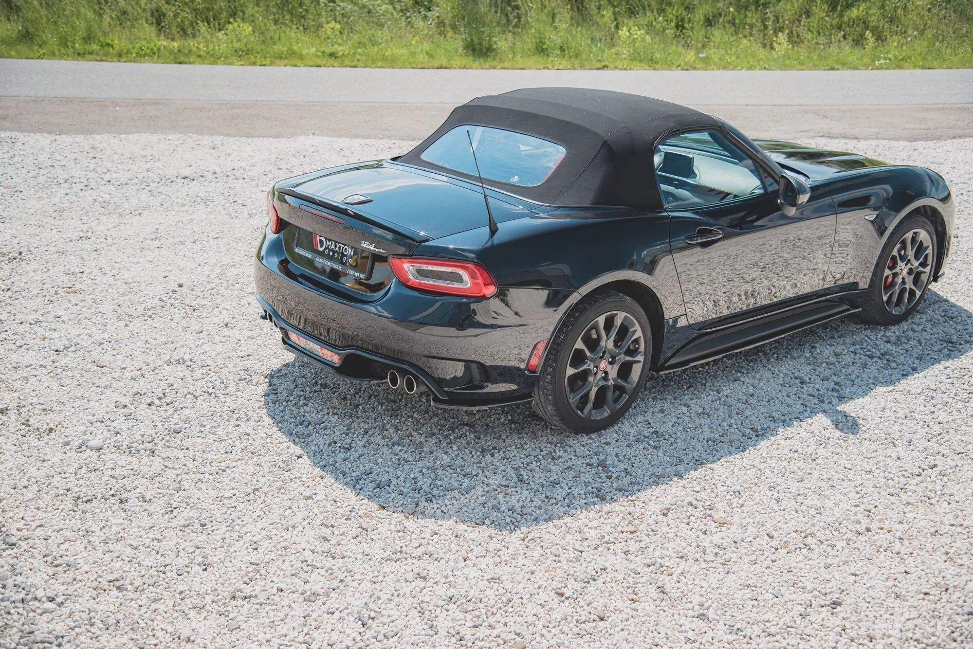 Mittlerer Diffusor Heck Ansatz Passend Für Fiat 124 Spider Abarth Schwarz Hochglanz