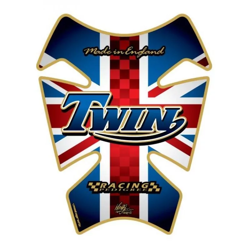 Motografix Triumph Twin Style Union Jack 3D Gel Tank Pad TT008J
