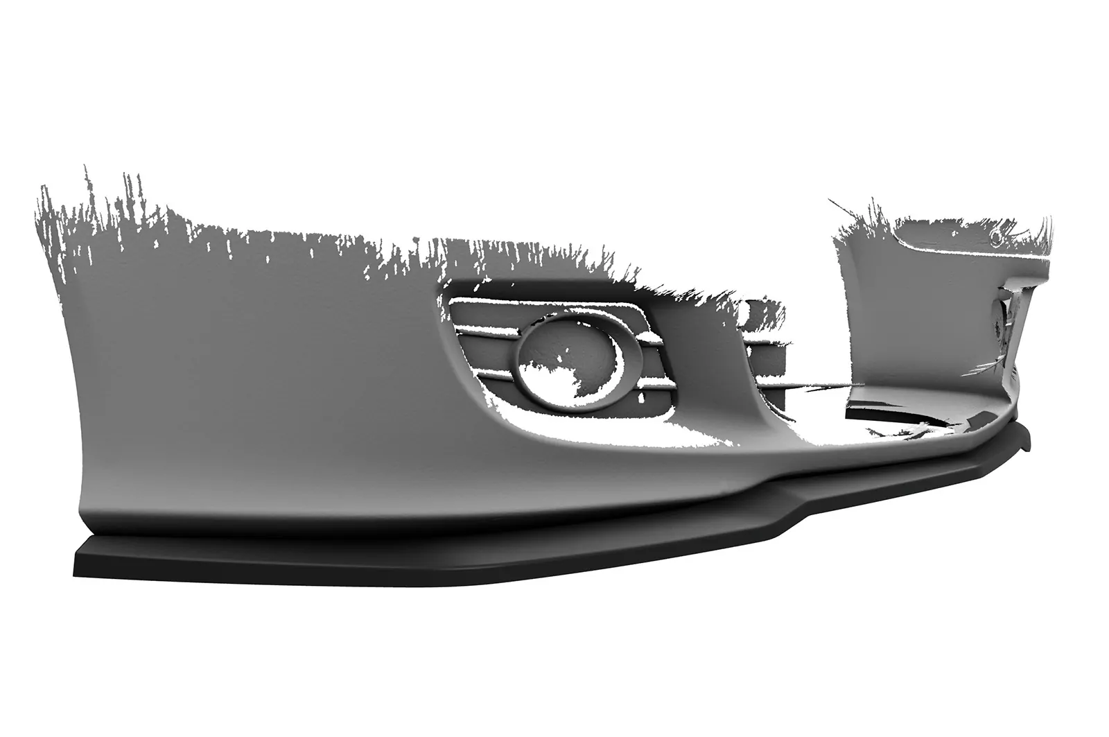 Cup-Spoilerlippe mit ABE für Mercedes Benz CLK A209 / C209 CSL550 Schwarz Strukturiert