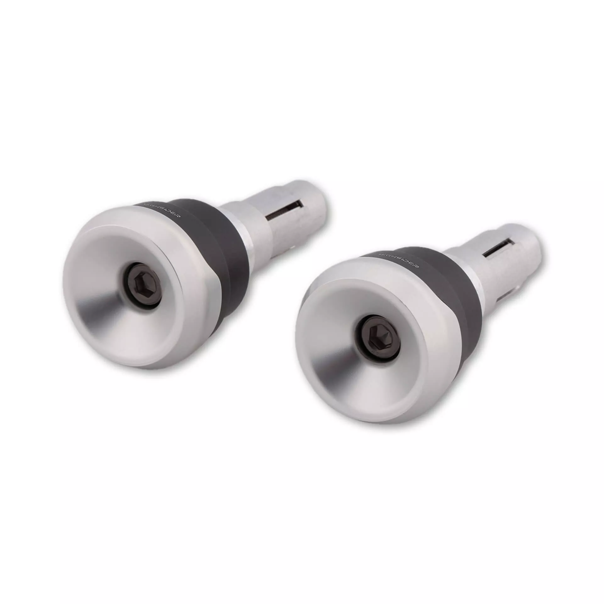 HIGHSIDER pro Akron-LS Handlebar Ends Silver (Pair)