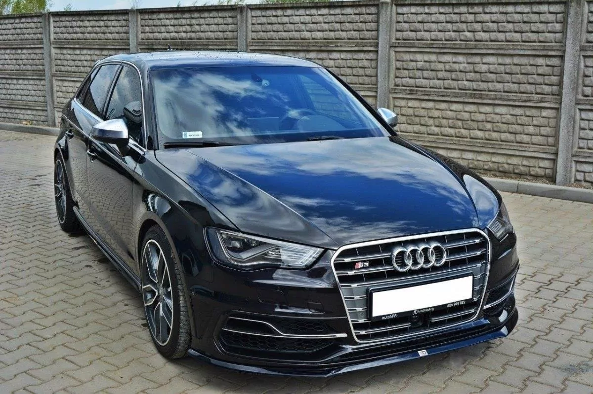 Front Ansatz Passend Für Passend Für AUDI S3 SPORTBACK / AUDI A3 8V SLINE Schwarz Hochglanz Schwarz Hochglanz