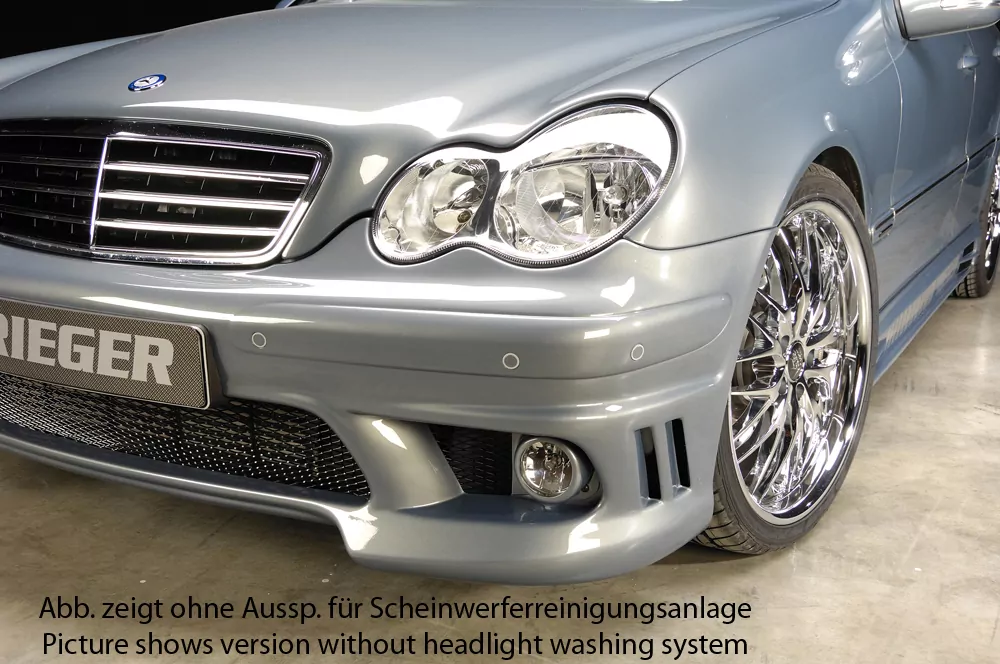 Rieger Spoilerstoßstange für Mercedes C-Klasse (W203) - T-Modell 05.00- carbon optik