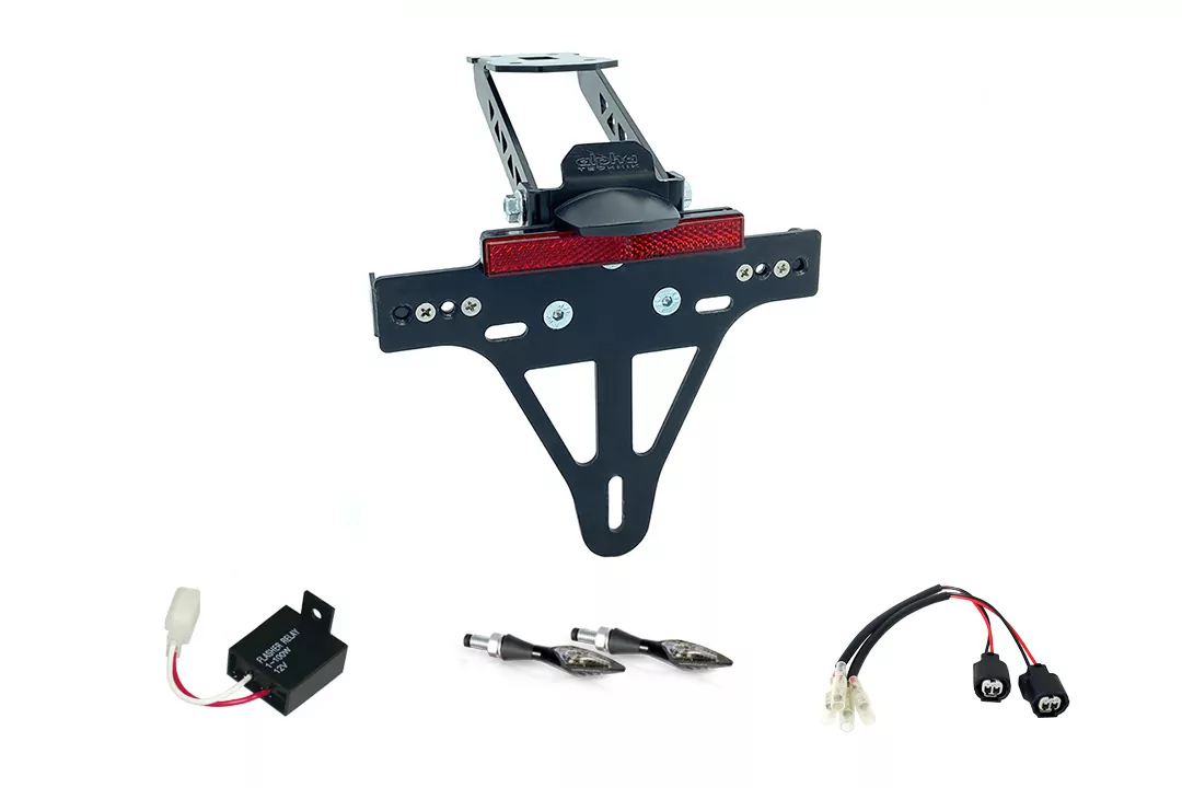 Kennzeichenhalter-Blinker-Kit XLED Kawasaki Z1000SX ab Modelljahr 2011 bzw. Ninja 1000SX ab Modelljahr 2020 (Hinten)