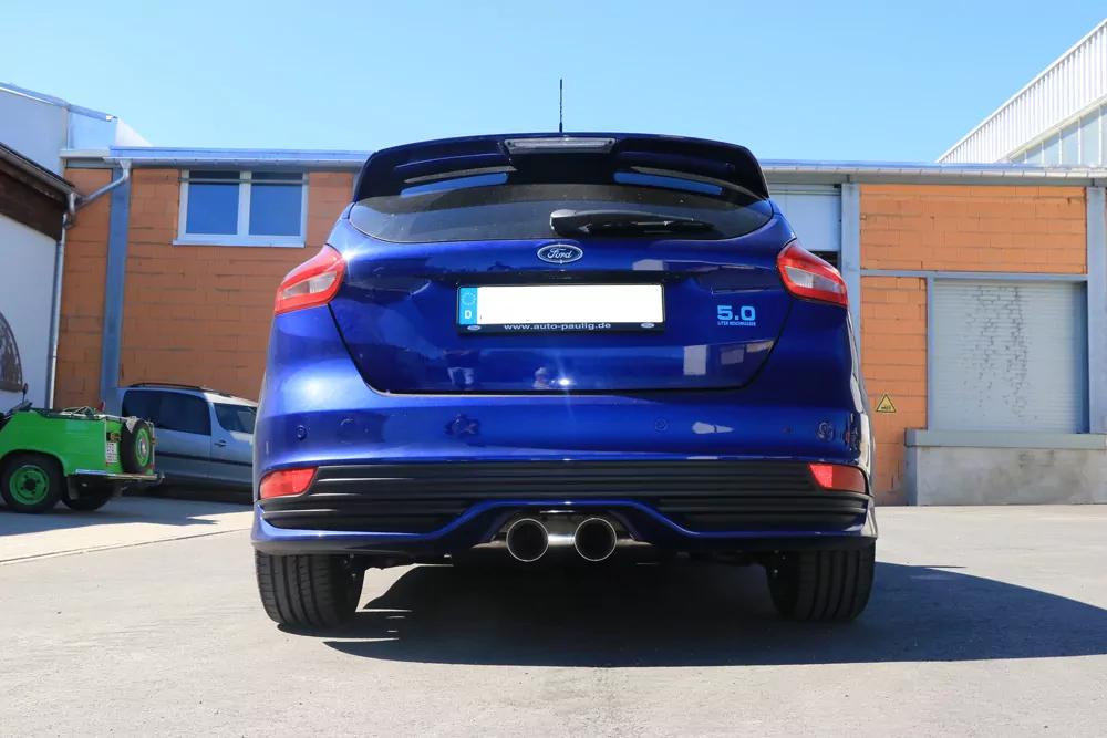Ford Focus III ST Fließheck  Endschalldämpfer quer Ausgang mittig - 2x100 Typ 25 mittig