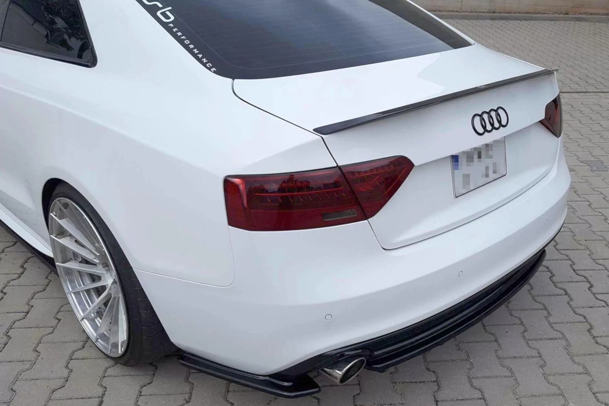 Heck Ansatz Flaps Diffusor Passend Für Diffusor Passend Für AUDI A5 S-LINE FL Schwarz Hochglanz Schwarz Hochglanz
