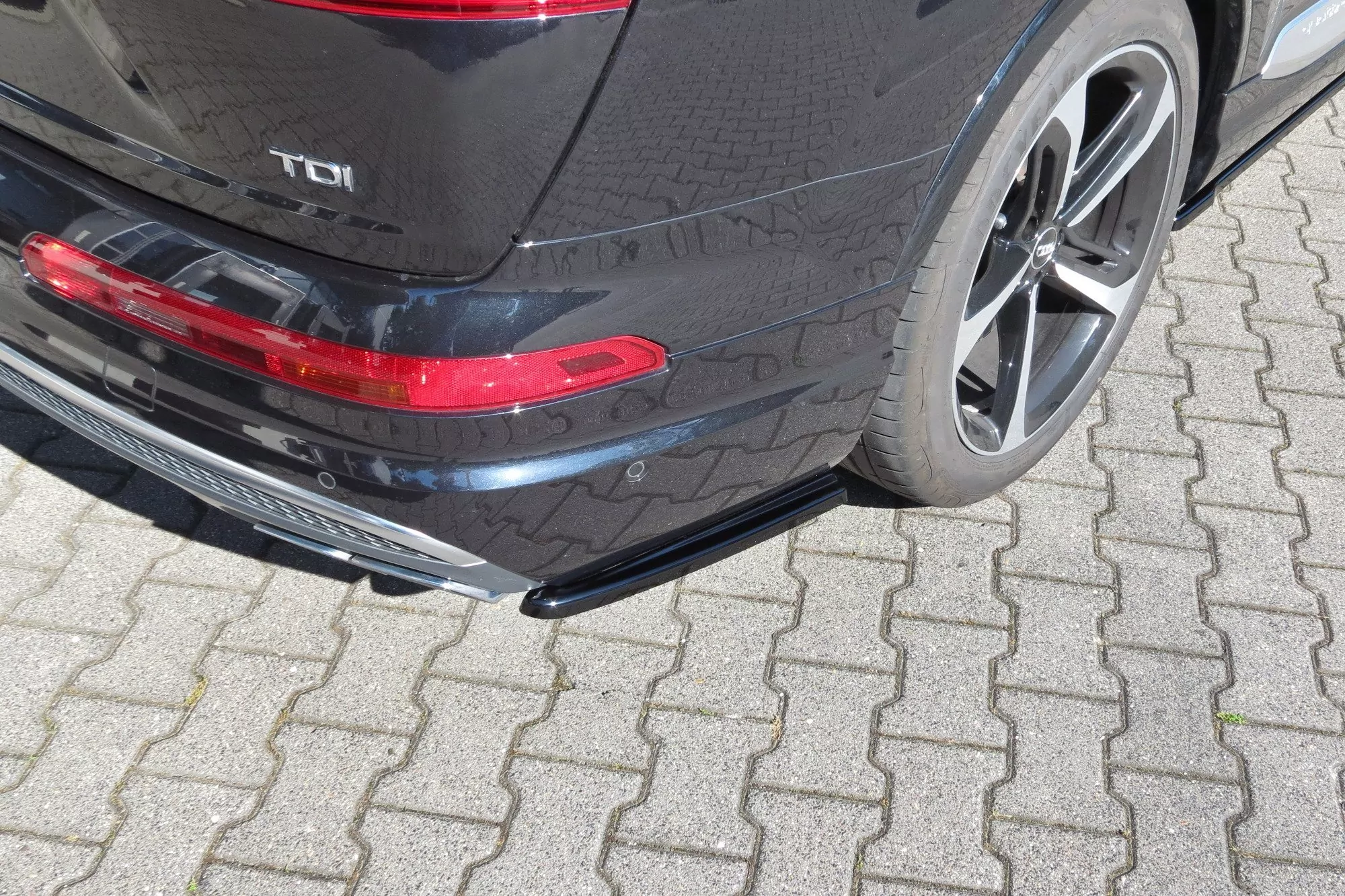 Heck Ansatz Flaps Diffusor Passend Für Diffusor Passend Für AUDI SQ7 MK2 Schwarz Hochglanz Schwarz Hochglanz