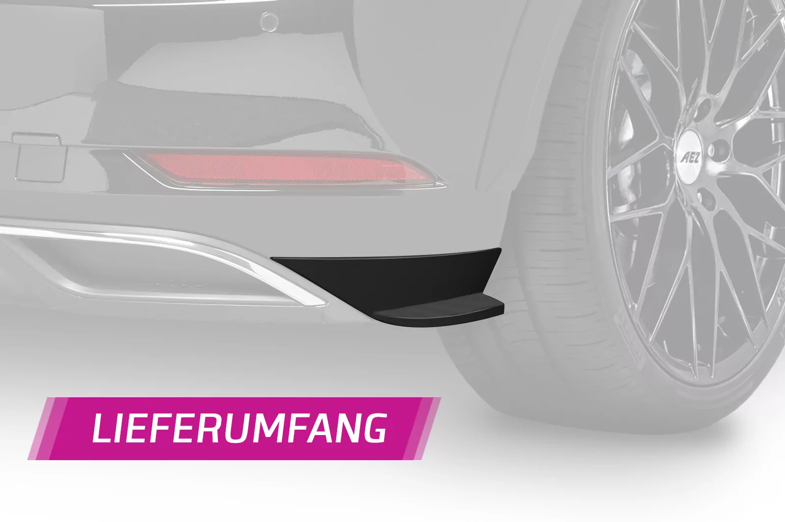 Heckansatz für VW Golf 7 Basis HA235 Strukturiert (schwarz matt)