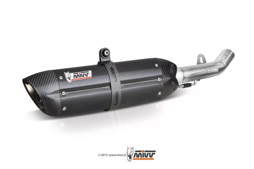MIVV Suono Edelstahl Schwarz Suzuki DL 650 V-Strom ´04/06