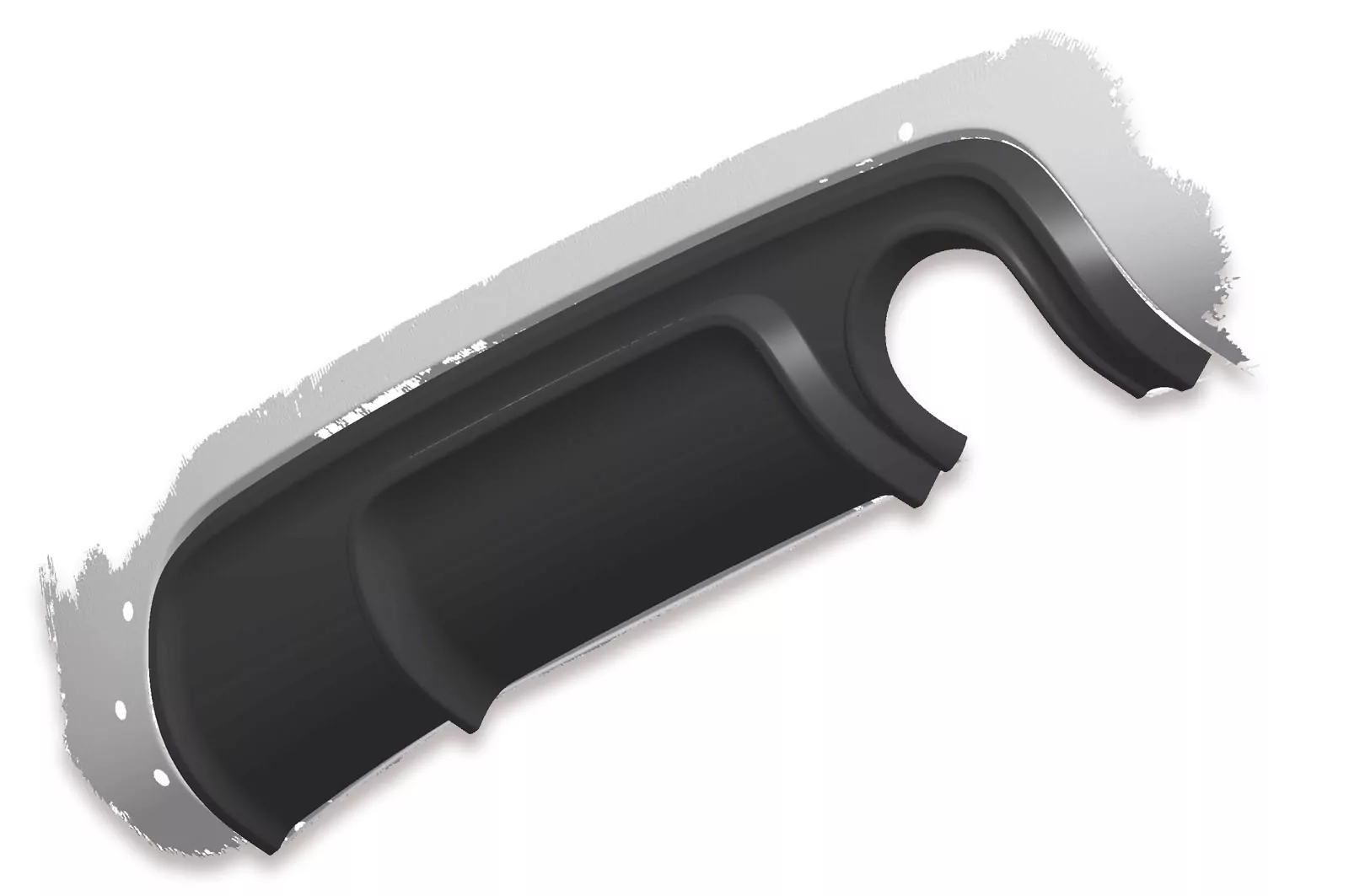 Heckansatz für Audi TT 8N Lackierfreundlich (schwarz matt)