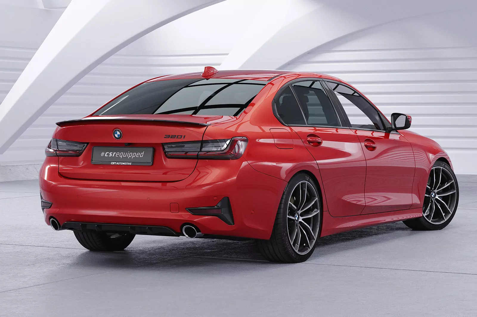 Heckansatz für BMW 3er Limousine und Touring (G20/G21) HA278 Strukturiert (schwarz matt)