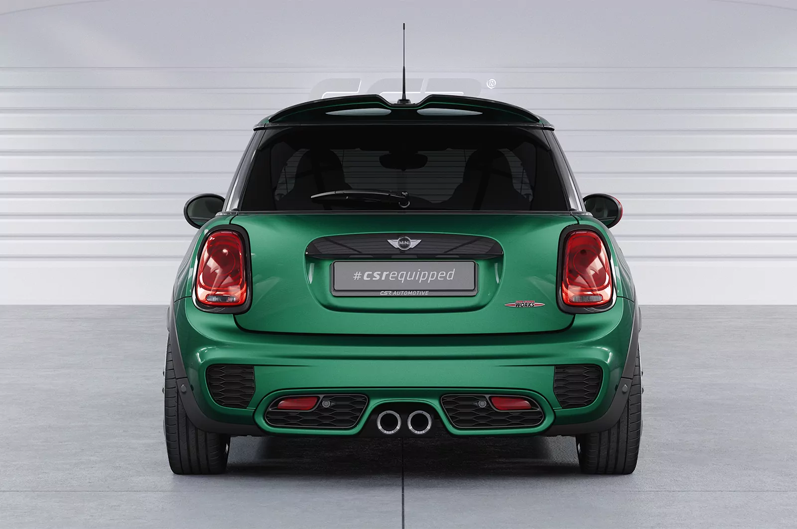 Heckflügel mit ABE für Mini F55 / F56 JCW / JCW-Trim HF946 Schwarz Strukturiert