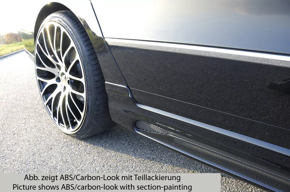 Rieger Seitenschweller links  carbon look für VW Passat (3C) Lim. 08.10- (ab Facelift)