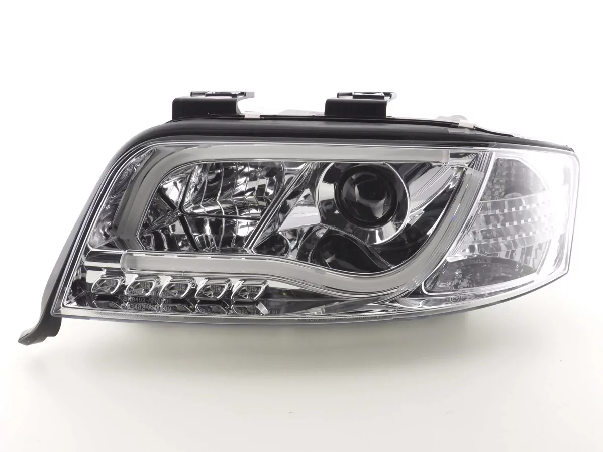 Scheinwerfer Set Daylight LED Tagfahrlicht Audi A6 Typ 4B  01-04 chrom