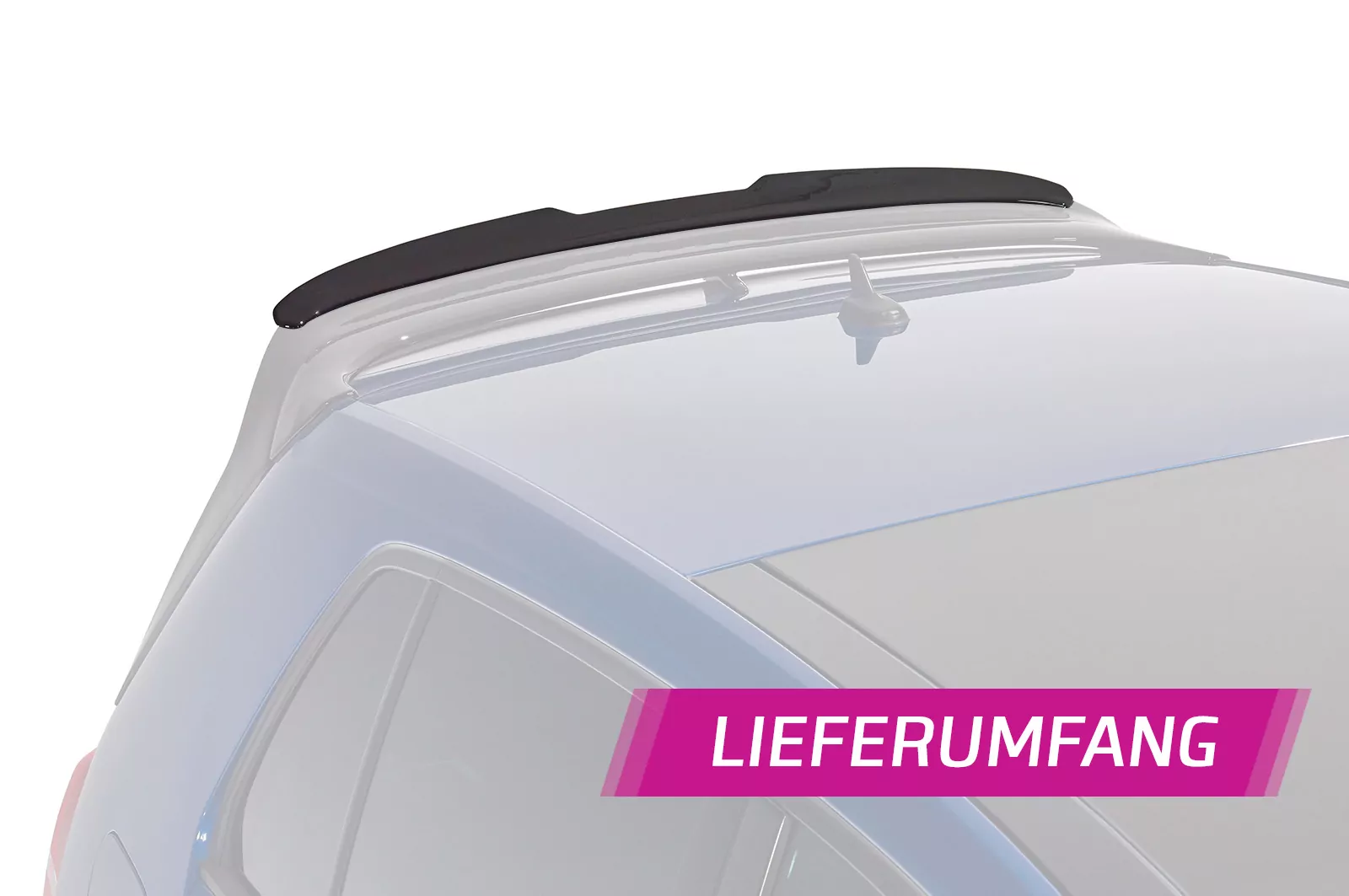 Heckflügel mit ABE für VW Golf 7 GTI Clubsport HF714 Strukturiert (schwarz matt)