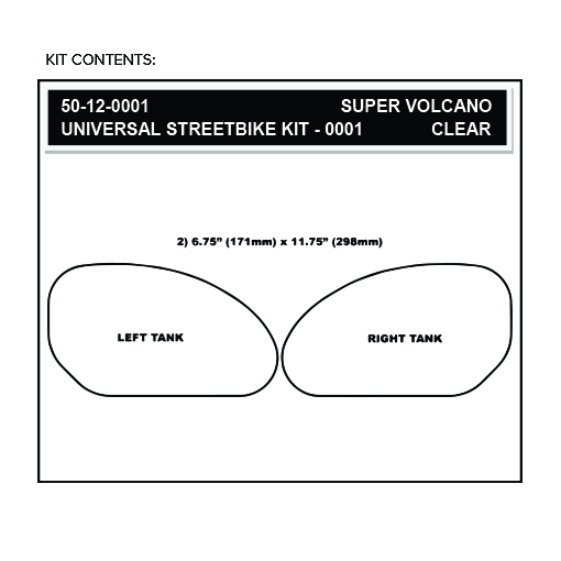 Stompgrip Traction Pad Super Volcano Universal groß (2 Stück) ca. 298 mm x 171 mm Klar