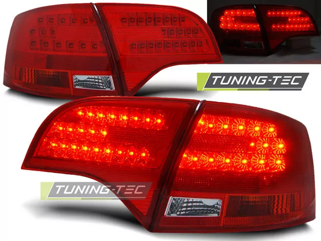Led Tail Lights Red White Fits Audi A4 B7 11.04-03.08 Avant