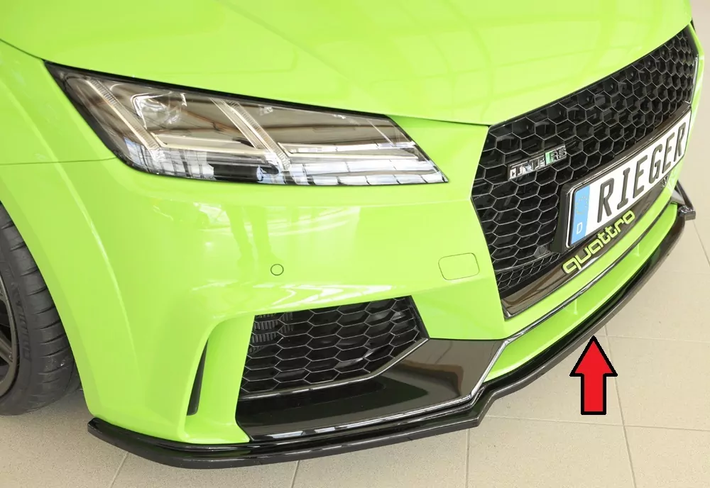 Rieger Spoilerschwert für Audi TT RS (8J/8J1-FV/8S) | Roadster 05.16-08.18 (bis Facelift) für orig. TT-RS Frontschürze
