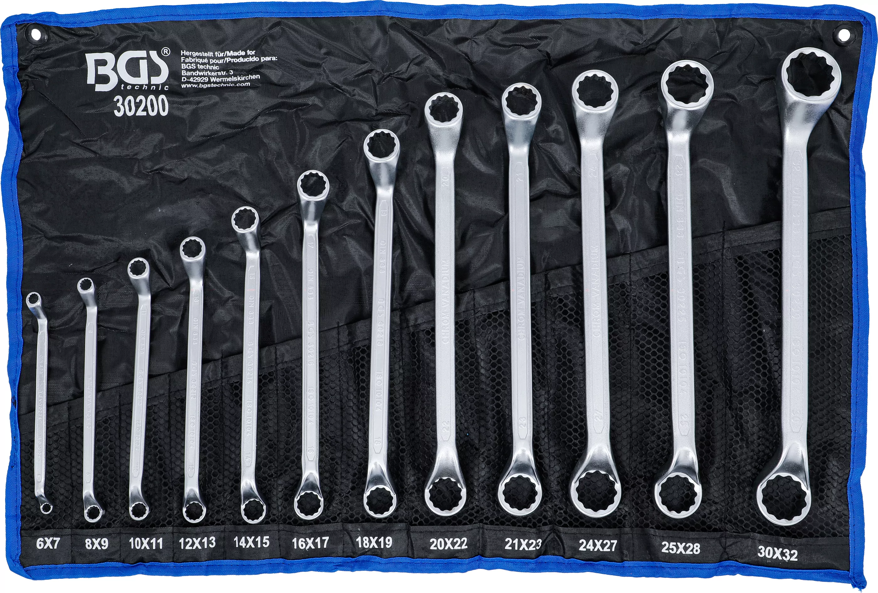 Doppel-Ringschlüssel-Satz | tief gekröpft | SW 6 - 32 mm | 12-tlg.