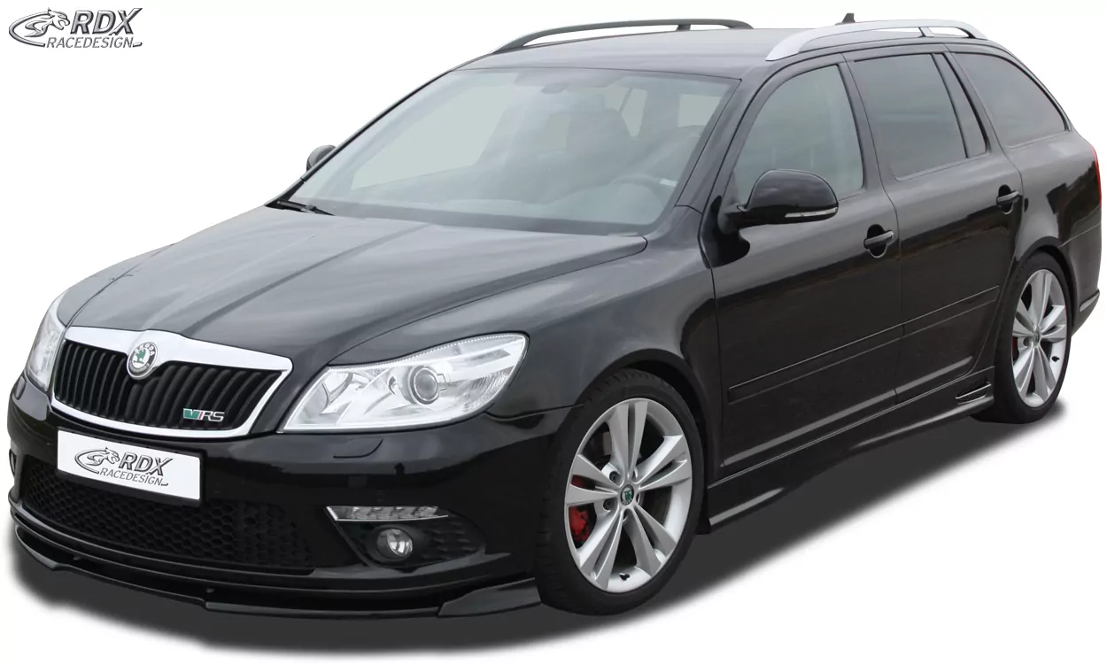 RDX Frontspoiler VARIO-X für SKODA Octavia 2 RS Facelift Typ 1Z 2008+ Frontlippe Front Ansatz Vorne Spoilerlippe