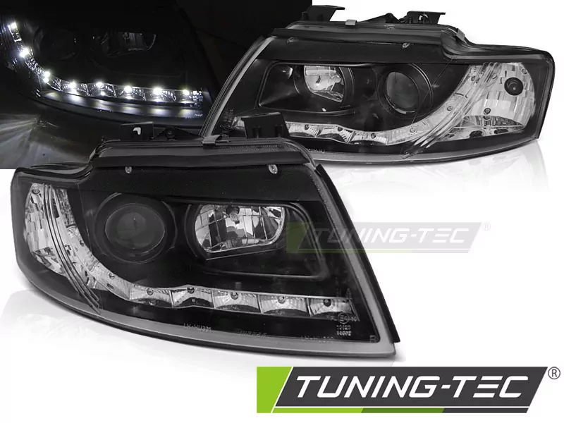 HEADLIGHTS DAYLIGHT BLACK fits AUDI A4 B6 CABRIO 02-06