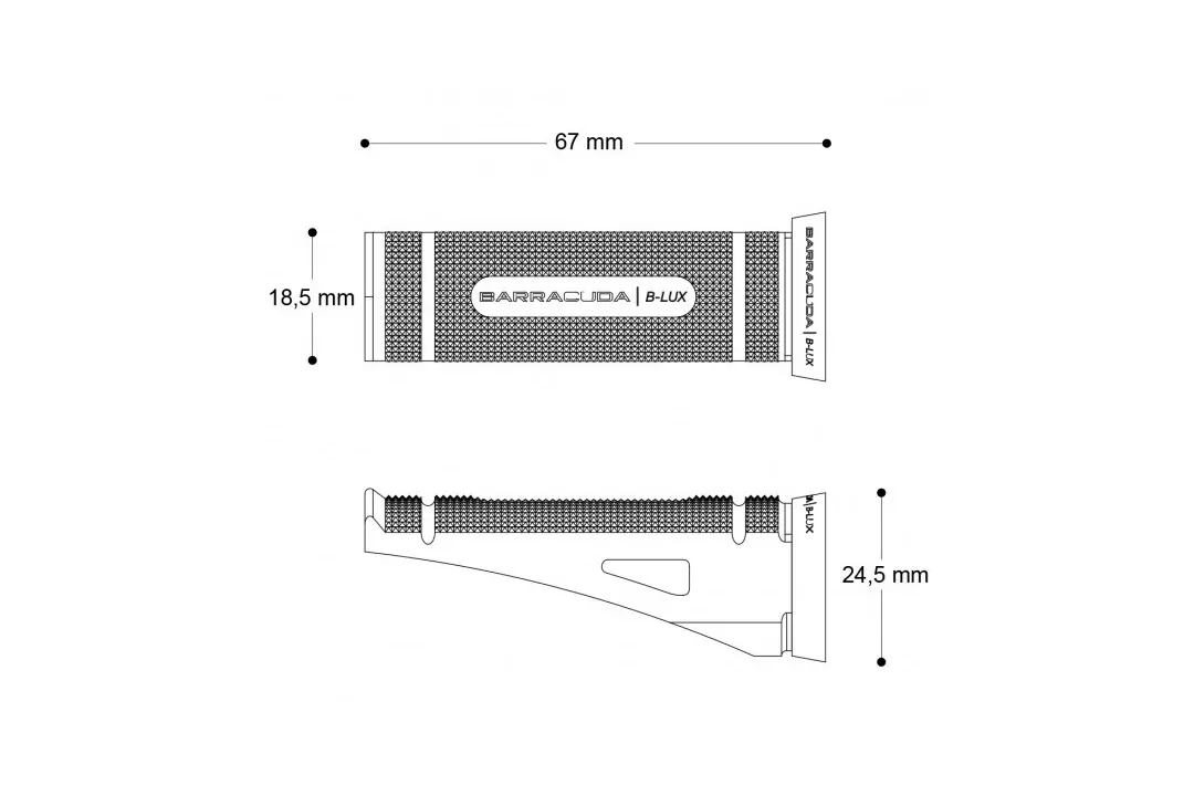Barracuda Fußrasten FOOTPEG KIT schwarz