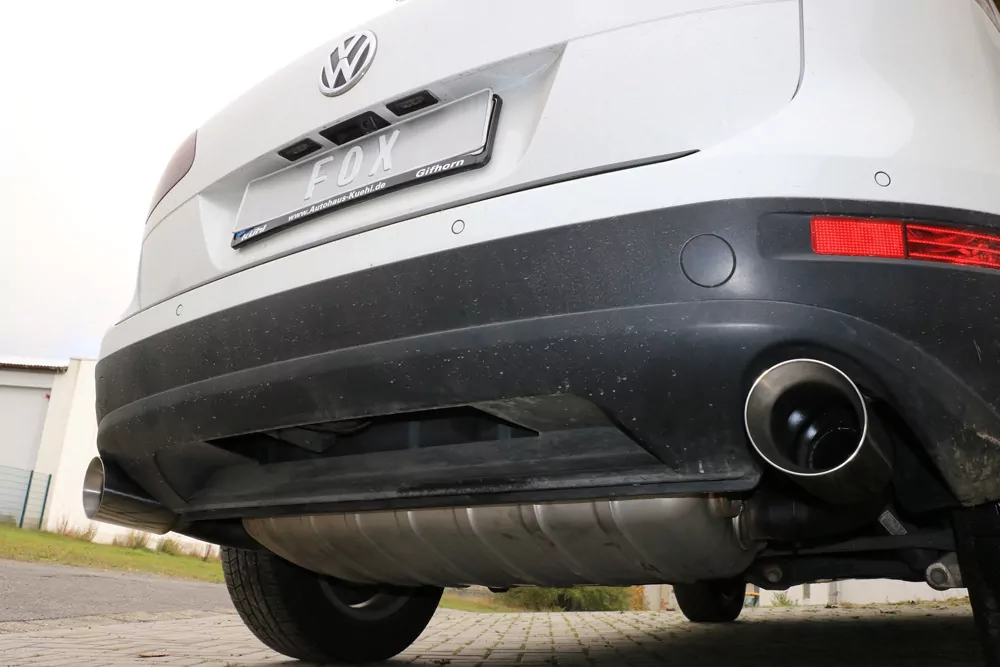 VW Touareg Typ 7P  Endrohrpaar zum Anstecken für den originalen Endschalldämpfer - 1x114 Typ 25 rechts/links