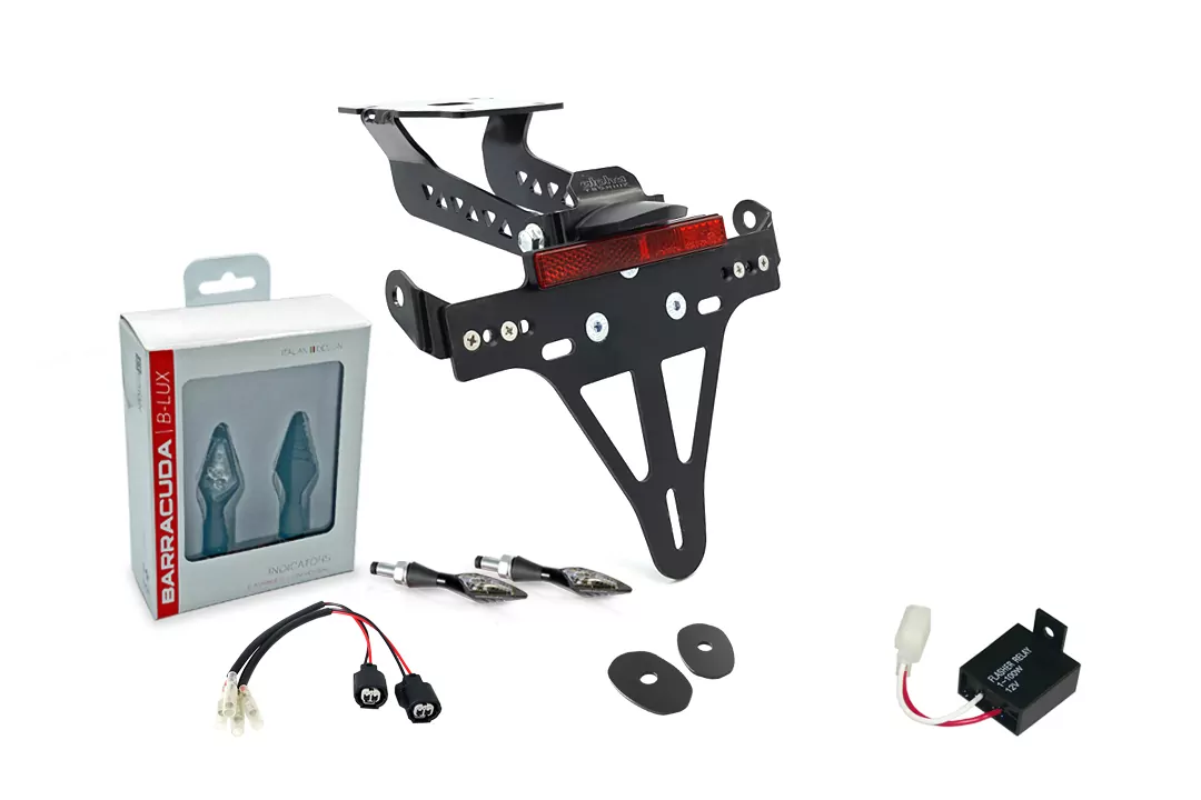 alpha Technik Kennzeichenhalter-Blinker-Kit X-LED (vorne + hinten) für Kawasaki Z H2 ab Modelljahr 2020