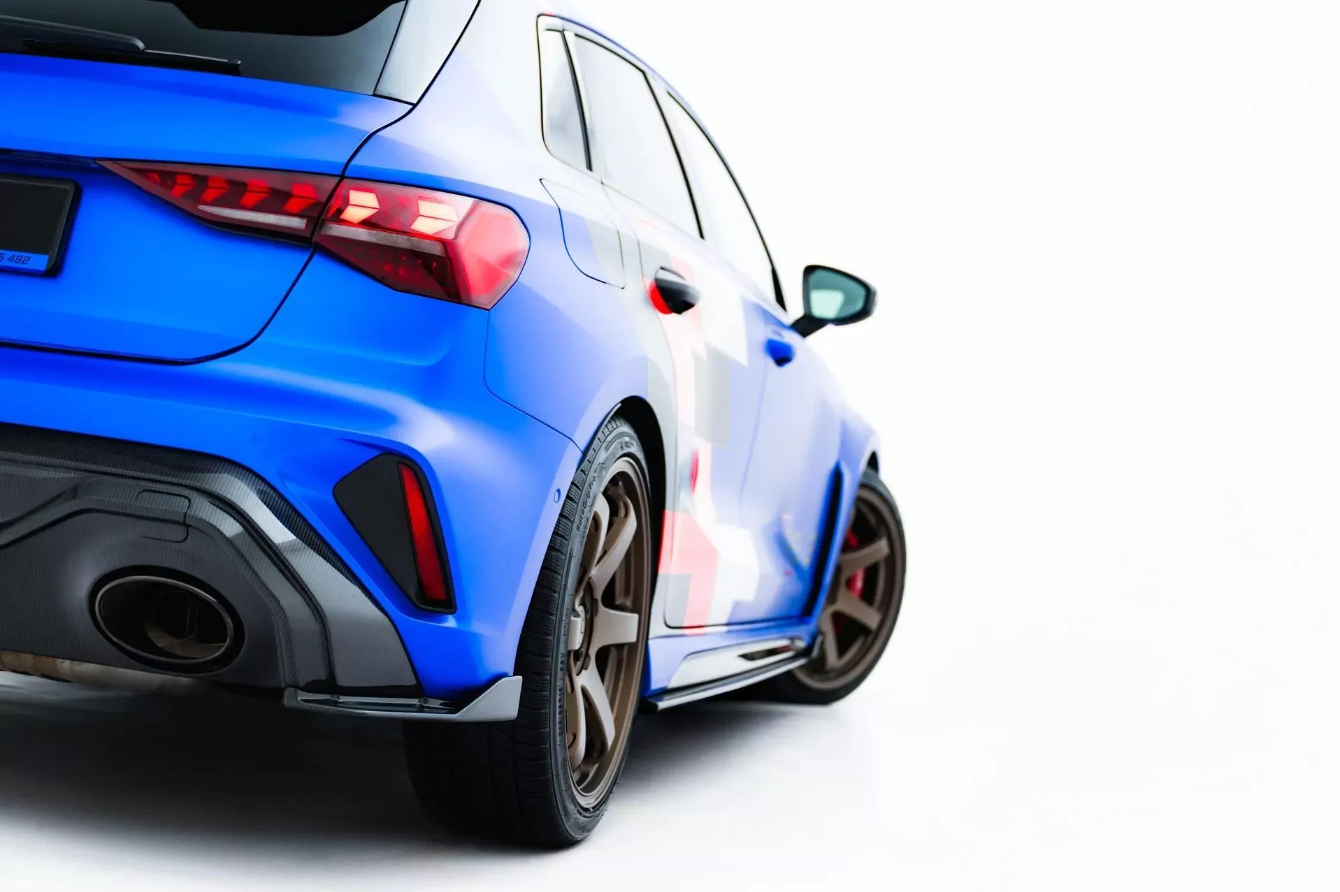 Prepreg Carbon Fiber Heck Ansatz Flaps Diffusor Für Audi RS3 Sportback 8Y Facelift