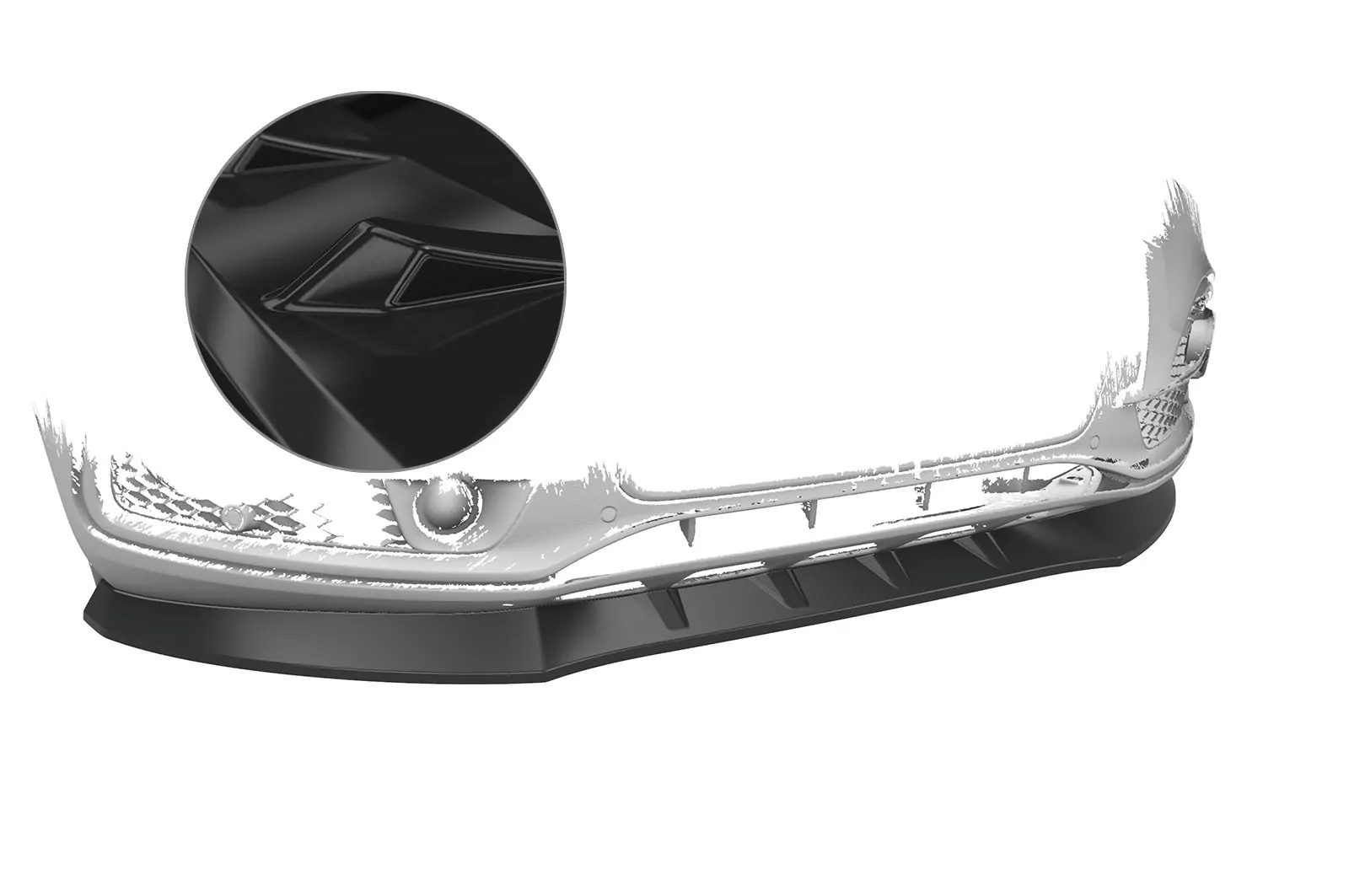 Cup-Spoilerlippe für Audi SQ5 (8R) Glossy (schwarz hochglanz)