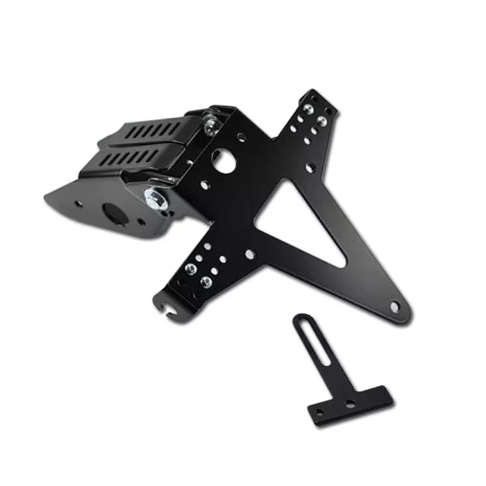 Kennzeichenhalter Aprilia Smv750 Dorsoduro, 08-11, Verstellbar, Schwarz, Inkl. Reflektorhalter