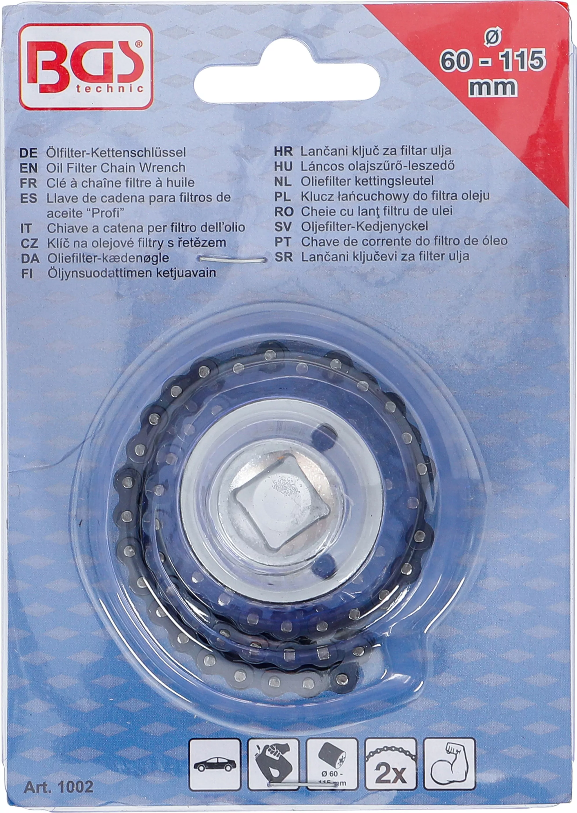 Ölfilter-Kettenschlüssel | Ø 60 - 115 mm