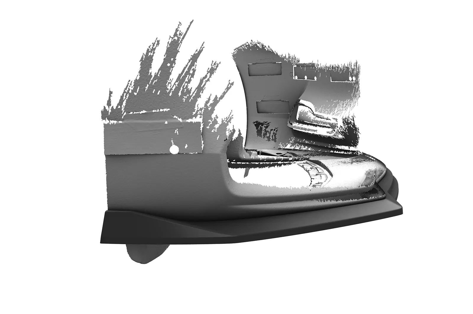 Cup-Spoilerlippe mit ABE für Infiniti Q60 CSL754 Schwarz Strukturiert