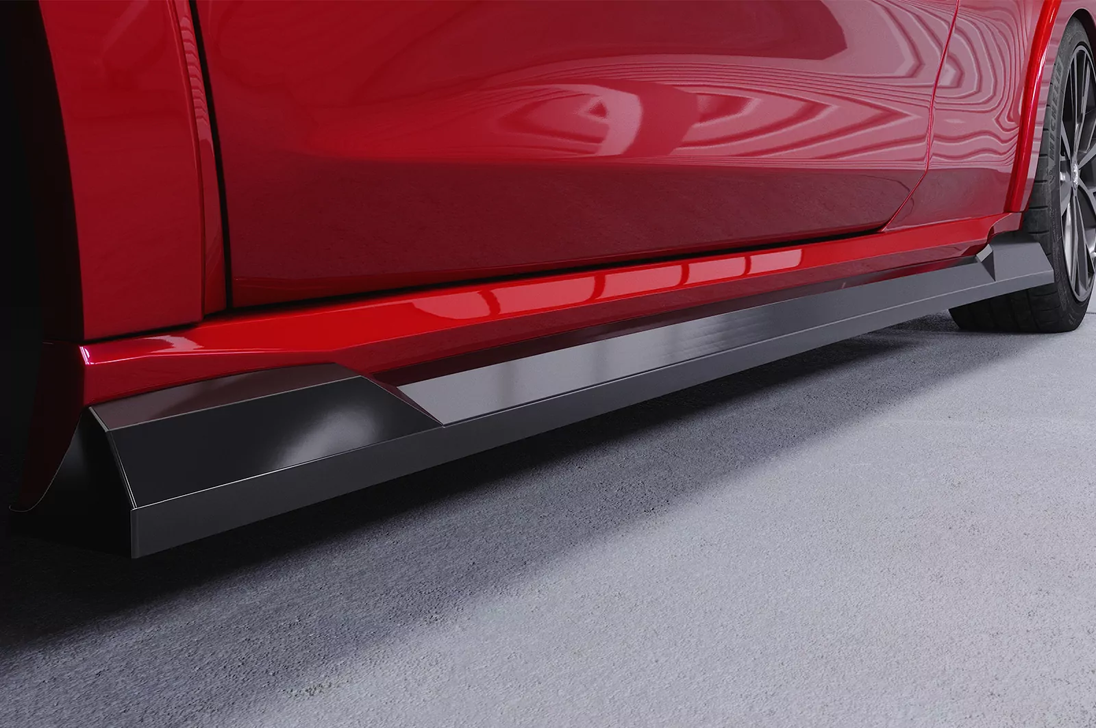 Seitenschweller für Peugeot 208 (1.Gen) GTi SS544 Schwarz Strukturiert