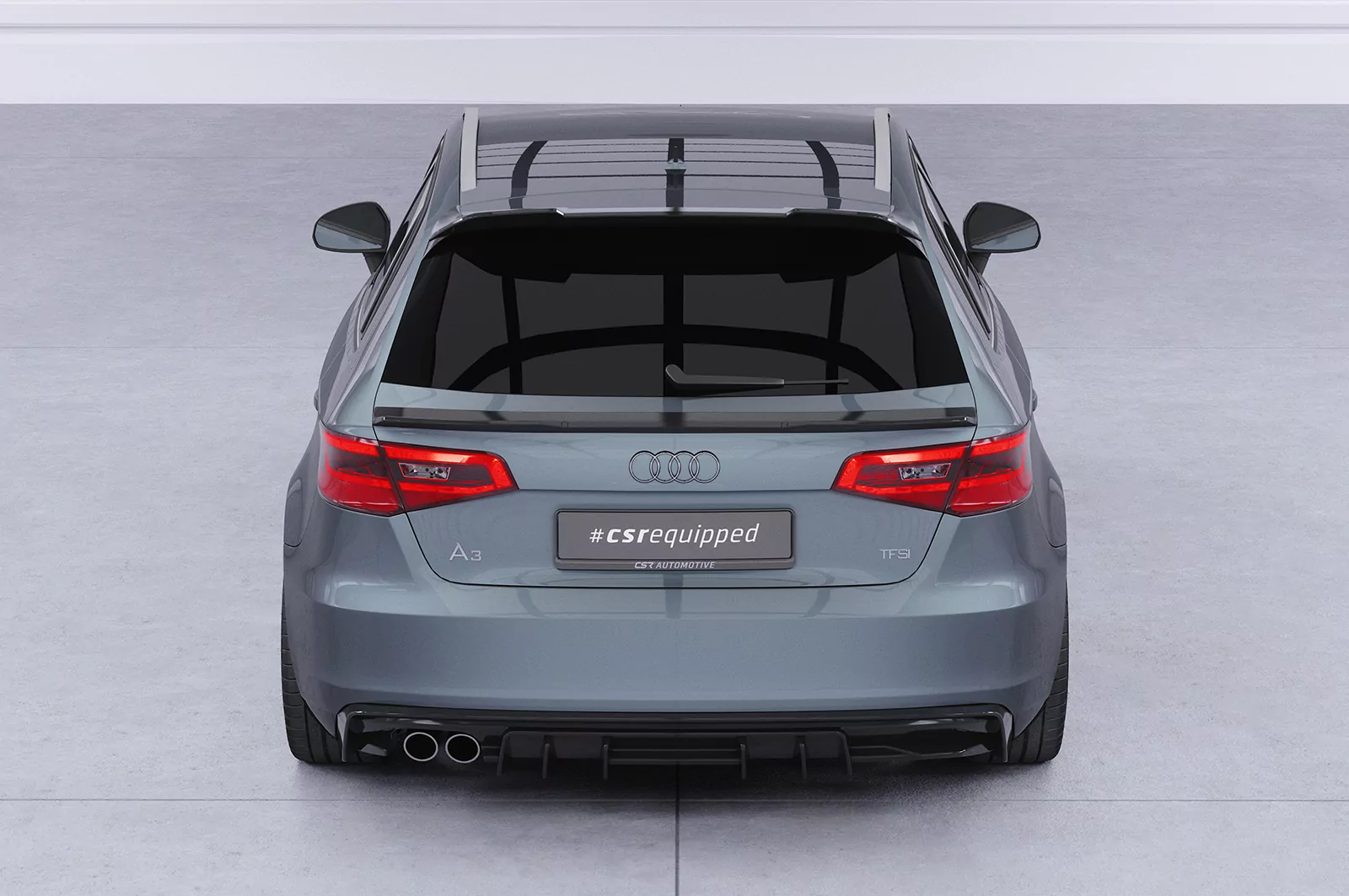 Heckflügel mit ABE für Audi A3 8V HF156 Schwarz Strukturiert