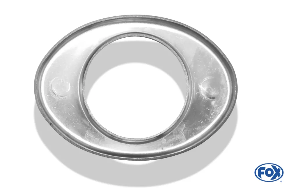 Deckel aufgestellt für Endrohr oval  106x71mm - Loch: 50mm, Blech 1,2mm