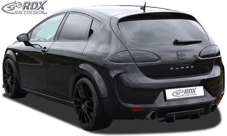 RDX Heckdiffusor U-Diff für SEAT Leon 1P (vor und nach Facelift; auch FR & Cupra & Aero-Kit) Diffusor Heck Ansatz