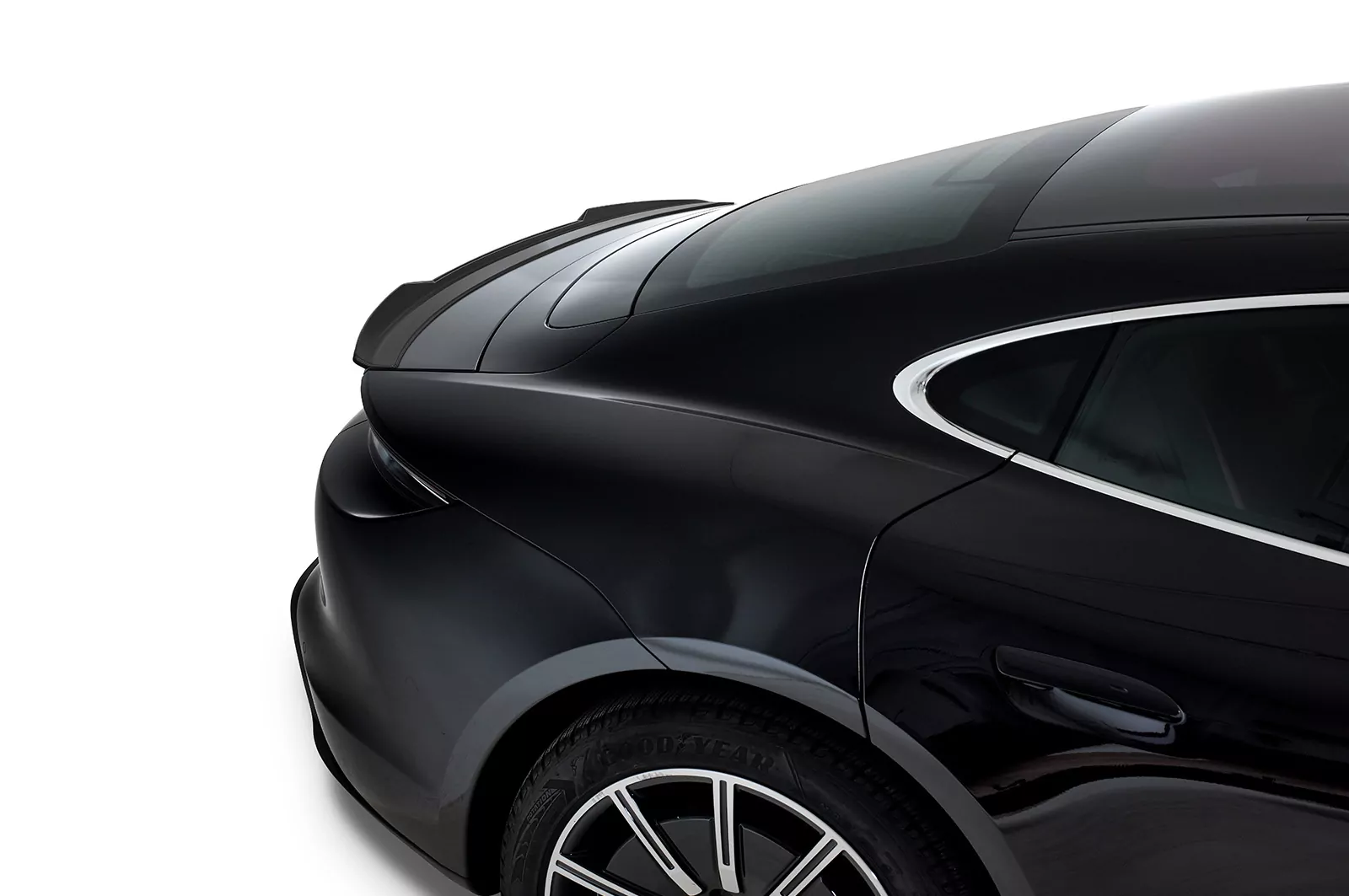 Heckflügel mit ABE für Porsche Taycan HF827 Schwarz Strukturiert