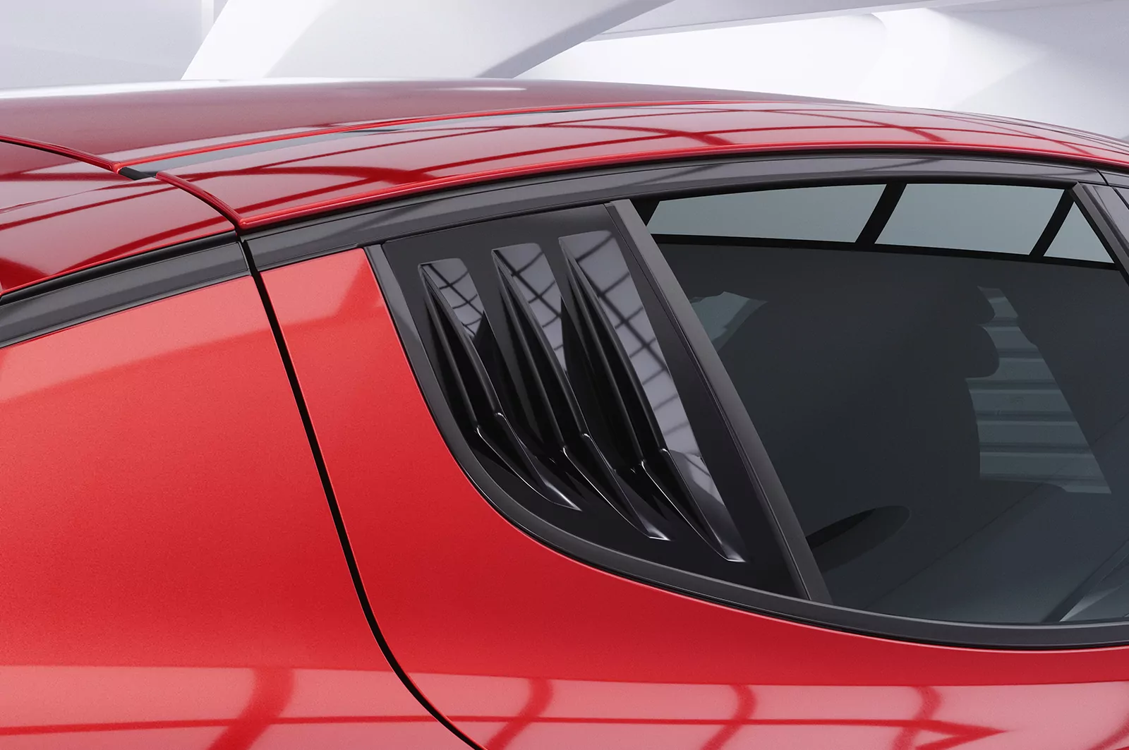 Seitenscheibenblenden für Kia Stinger GT SSB008 Schwarz Strukturiert