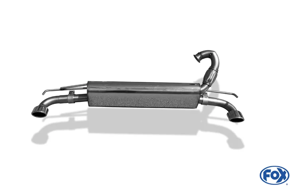 Smart Fortwo 453  Endschalldämpfer quer Ausgang rechts/links inkl. Flexstück - 86x54 Typ 32 rechts/links