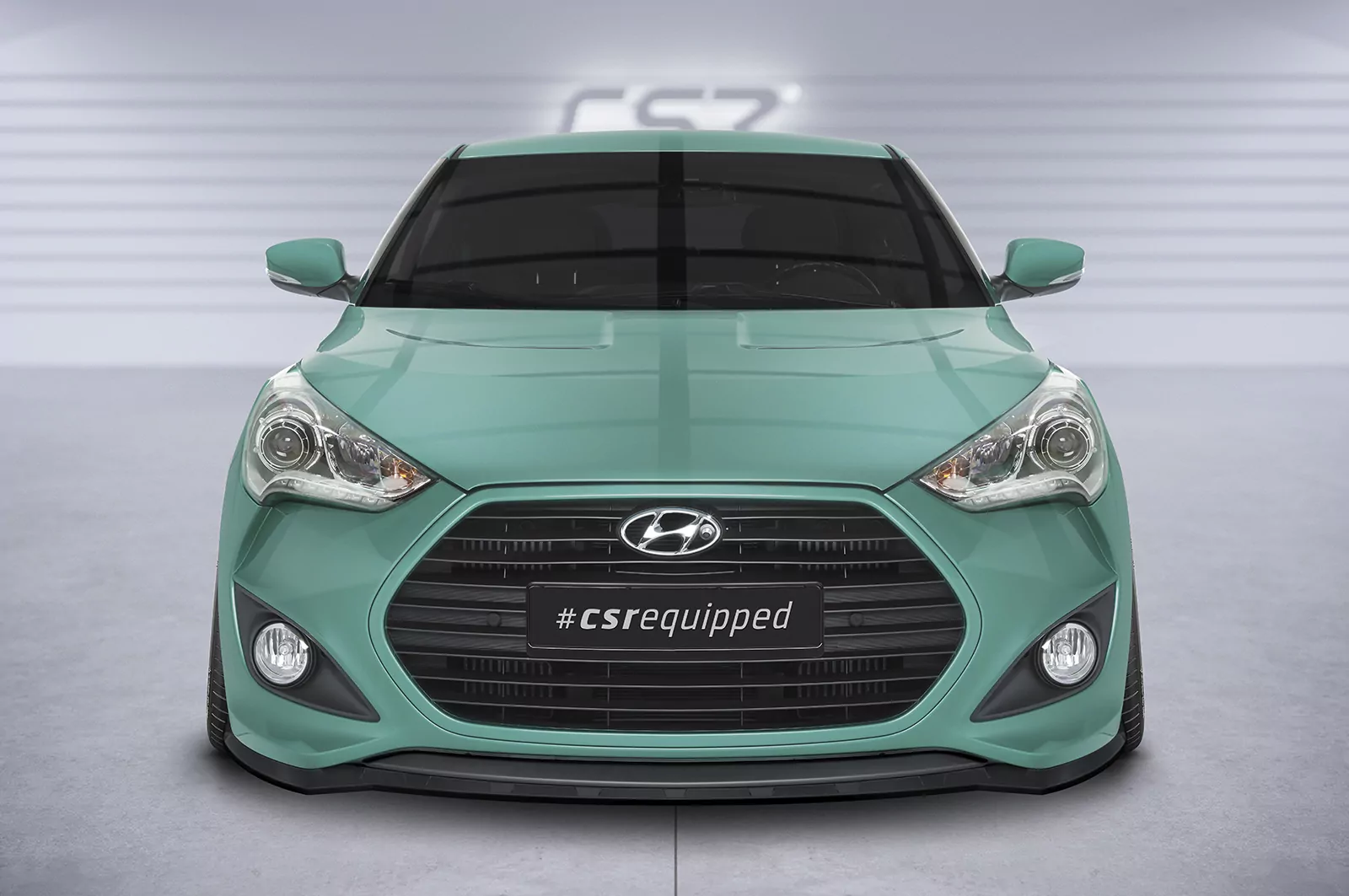 Cup-Spoilerlippe mit ABE für Hyundai Veloster MK1 Turbo CSL719 Schwarz Strukturiert