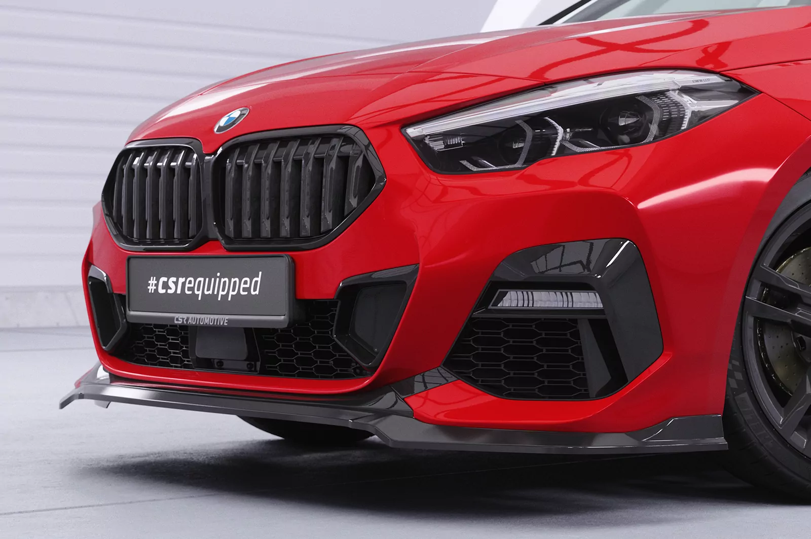 Cup-Spoilerlippe mit ABE für BMW 2er (F44) M-Sport / M2 CSL593 Schwarz Strukturiert