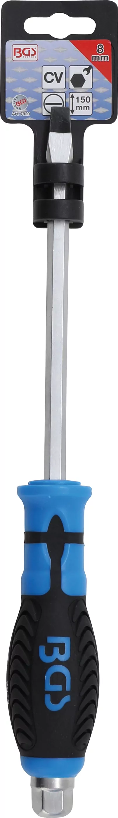 Schraubendreher | mit Außensechskant | Schlitz 8 mm | Klingenlänge 150 mm