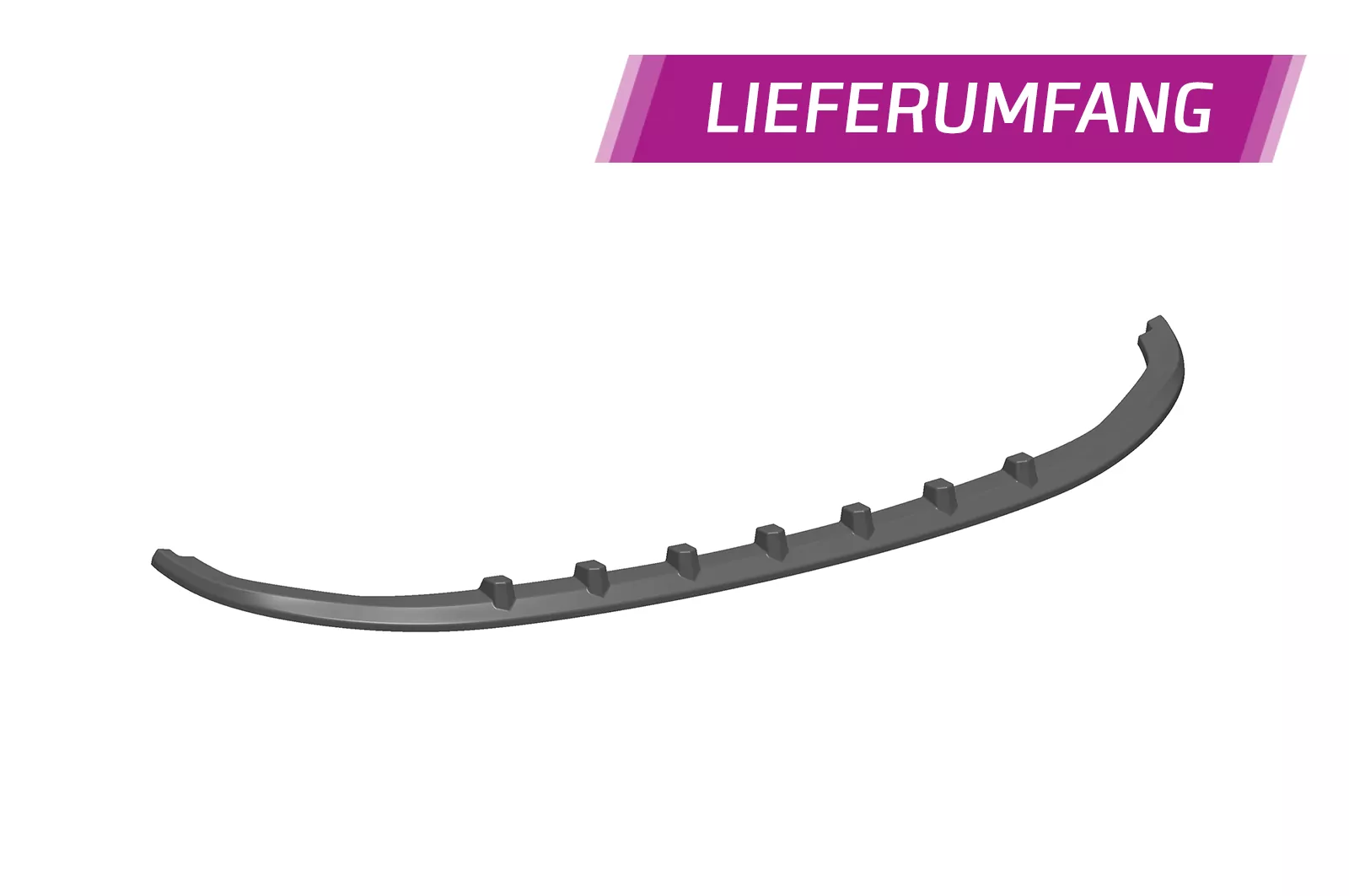 Cup-Spoilerlippe mit ABE für VW T6.1 CSL364 Strukturiert (schwarz matt)