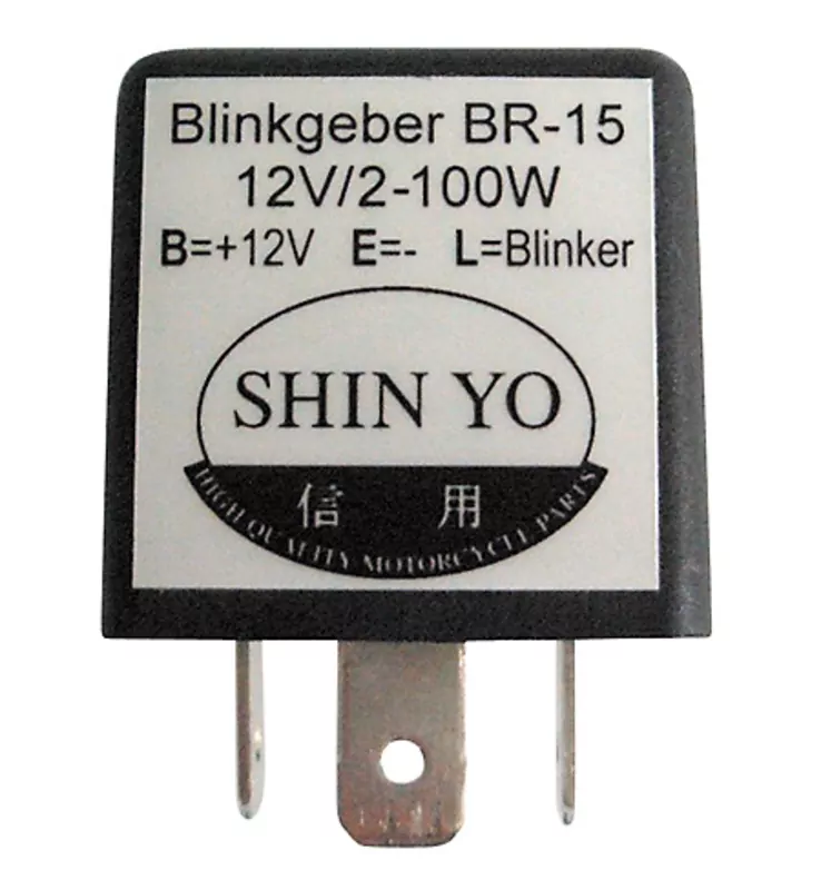 SHIN YO Flasher Relay SY-02, 3-Pole, 12 VDC, 1-100 Watt