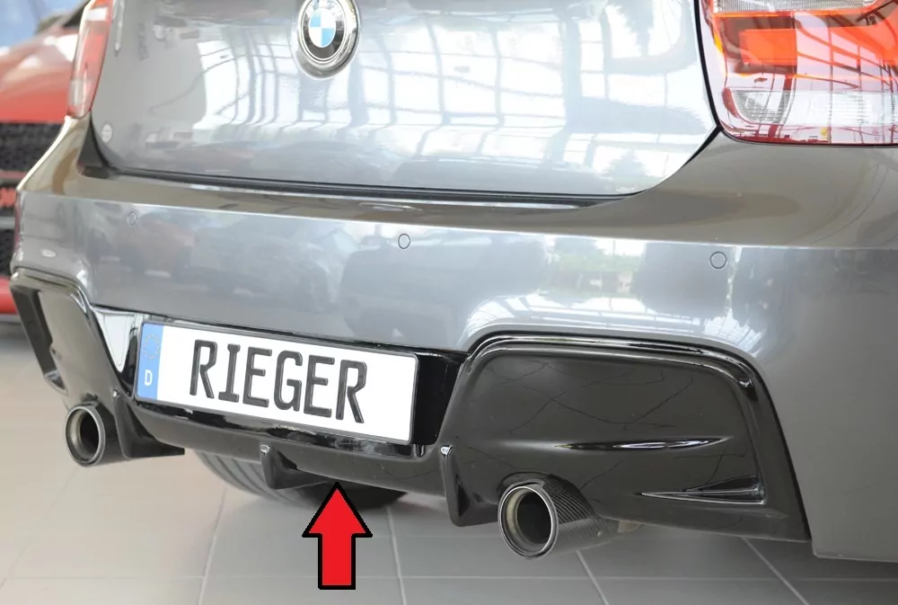 Rieger Heckeinsatz für BMW 1er F21  (1K2) | Lim. / 2-tür. 09.12-03.2015 (bis Facelift) nur für M-Paket-Heckschürze, nur 135i
